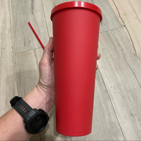 Starbucks RED matte Venti tumbler RARE - Picture 7 of 9